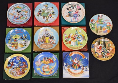 Lot 303 - Group of Disney Christmas plates