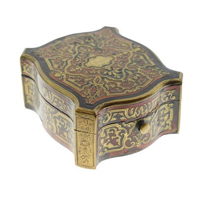 Lot 312 - Alphonse Giroux, Paris - Small mid 19th century red boulle box