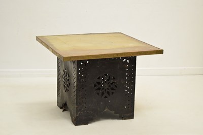 Lot 725 - Moroccan hammered copper occasional table