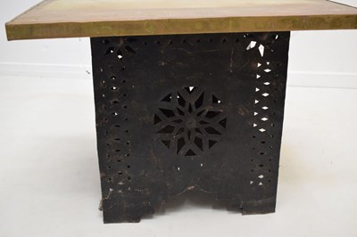 Lot 725 - Moroccan hammered copper occasional table