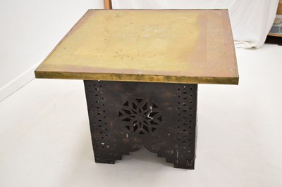 Lot 725 - Moroccan hammered copper occasional table