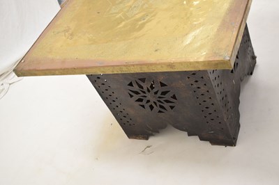 Lot 725 - Moroccan hammered copper occasional table
