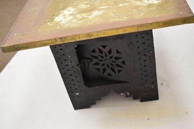 Lot 725 - Moroccan hammered copper occasional table
