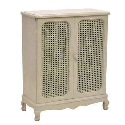 Lot 569 - Grey painted side cabinet