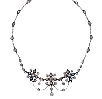 Lot 47 - Late 19th / early 20th century diamond necklace