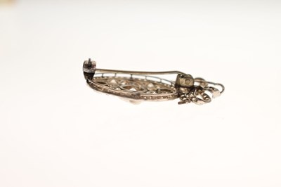 Lot 30 - Belle Epoque diamond white metal brooch