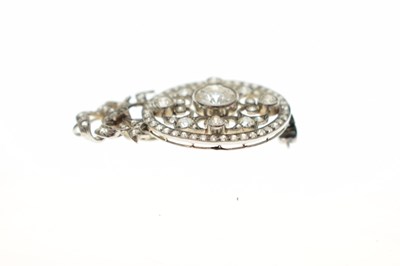 Lot 30 - Belle Epoque diamond white metal brooch