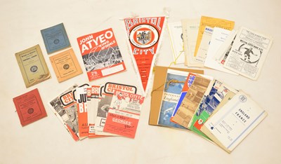 Lot 75 - Bristol City Football Club Interest - Collection of football programmes and ephemera