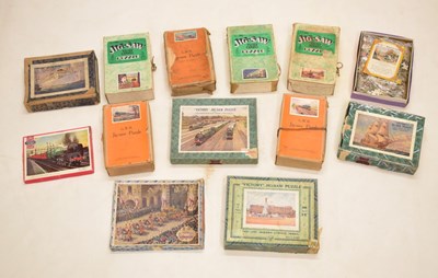 Lot 77 - Collection of circa 1930s GWR and other wooden jigsaw puzzles