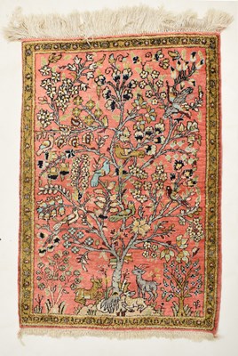 Lot 498 - Small Indian silk on wool rug