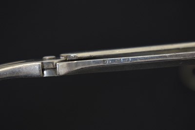 Lot 202 - Pair of Victorian silver grape scissors and pair of tea tongs