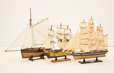 Lot 299 - Three model masted sailing ships