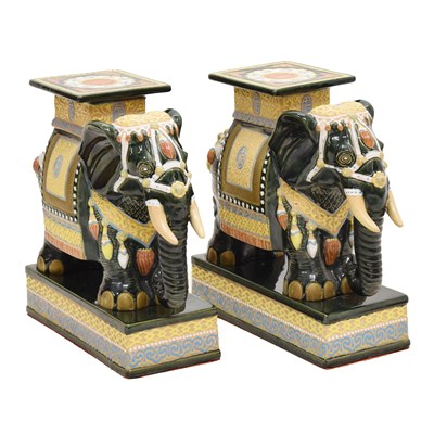 Lot 417 - Two elephant stands