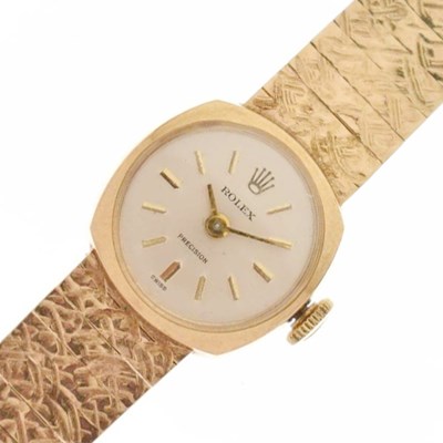 Lot 183 - Rolex - Lady's mechanical 9ct gold bracelet watch