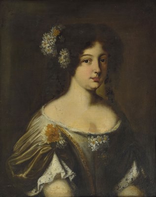 Lot 372 - Follower of Jacob Ferdinand Voet (Flemish, Antwerp 1639-1700) - Portrait of a young lady