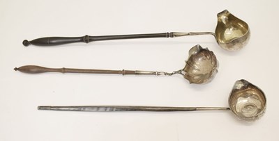 Lot 232 - Three 19th century toddy ladles