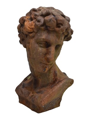 Lot 183 - Cast iron classical bust