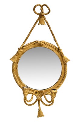 Lot 504 - 19th century giltwood and gesso girandole mirror