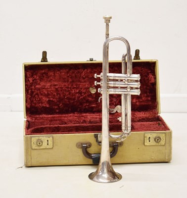 Lot 366 - Boosey & Hawkes 'Imperial Class A' silvered trumpet, and accessories