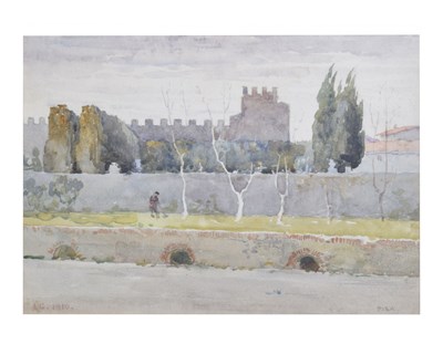 Lot 575 - Ernest George (British, 1839-1922) - Watercolour - 'Pisa'