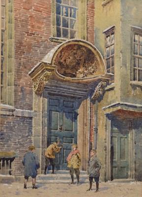 Lot 359 - Arthur Cecil Fare RWA (1876-1959) - Watercolour - 'Doorway in Taylors Court‘