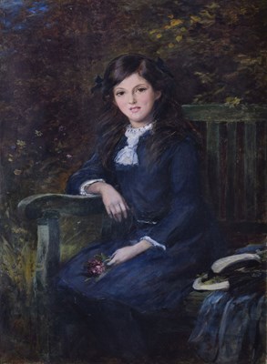 Lot 353 - Early 20th century English School - Oil on canvas - Study of a young lady