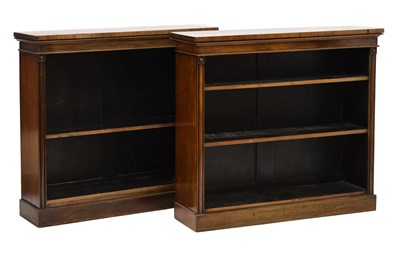 Lot 497 - Pair of 19th century rosewood bookcases