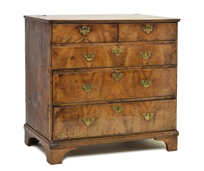 Lot 465 - George II walnut chest of drawers