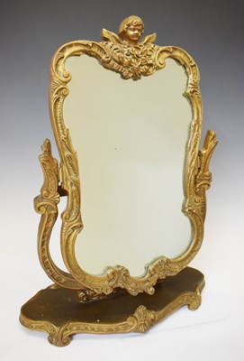 Lot 755 - 1920s gilt framed dressing table mirror