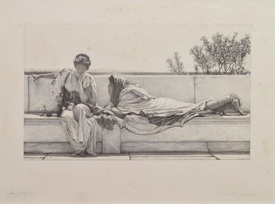 Lot 327 - After Sir Lawrence Alma-Tadema (Dutch, 1836-1912) - 'A Solicitation 1878'