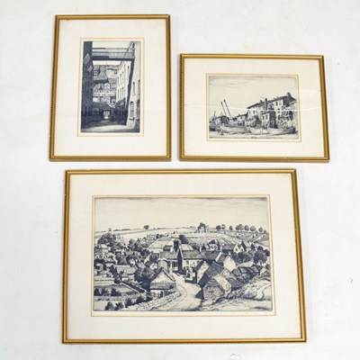 Lot 554 - Ian Strang (1886-1952) - Three signed etchings