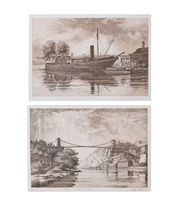 Lot 555 - James Scrase (British, 20th century) - Two signed limited edition Bristol etchings