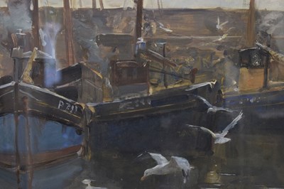 Lot 398 - Charles Walter Simpson (1885-1971) - Gouache - ‘Mousehole Harbour’