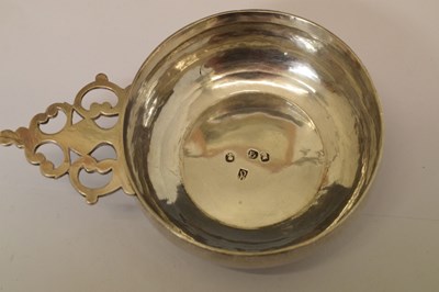 Lot 103 - George I Britannia standard silver bleeding bowl or porringer, sponsor's mark of John Fawdery