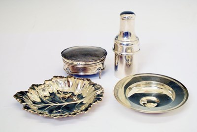 Lot 178 - Elizabeth II silver leaf dish, etc