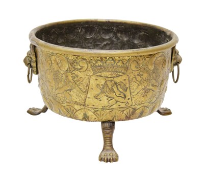 Lot 291 - Early 20th century Dutch brass planter