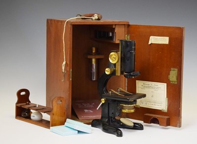 Lot 357 - W. Watson & Sons 'Service' cased microscope, 57496, circa 1935