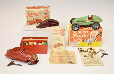 Lot 422 - Schuco - Two tinplate clockwork motor vehicles