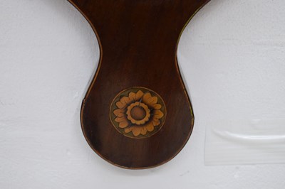 Lot 409 - Early 19th century inlaid mahogany wheel barometer, C.Volonte, Crown Inn, Devizes