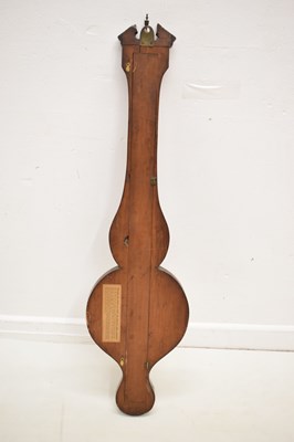 Lot 409 - Early 19th century inlaid mahogany wheel barometer, C.Volonte, Crown Inn, Devizes