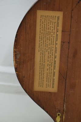 Lot 409 - Early 19th century inlaid mahogany wheel barometer, C.Volonte, Crown Inn, Devizes