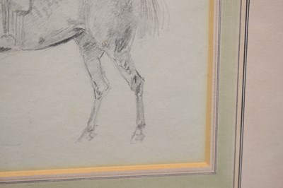 Lot 335 - Attributed to Sawrey Gilpin RA (1733-1807) - Pencil study - 'A saddled hunter [horse]'