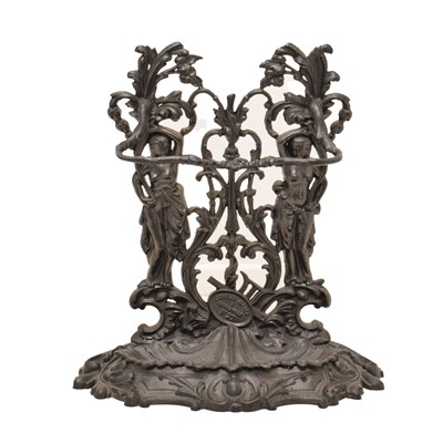 Lot 672 - Reproduction cast iron umbrella/stick stand