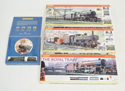 Lot 431 - Hornby - Four boxed 00 gauge railway trainsets