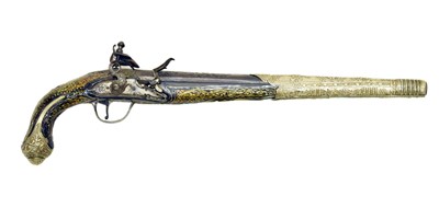 Lot 160 - Flintlock Turkish holster pistol