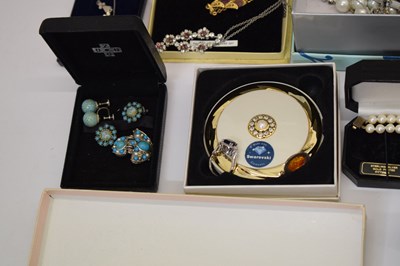 Lot 100 - Assorted costume jewellery to include Trifari, Michaela Frey, Ciro and Swarovski