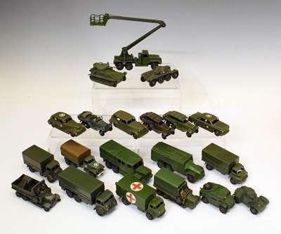 Lot 248 - Dinky Toys - Group of thirty military themed diecast model vehicles