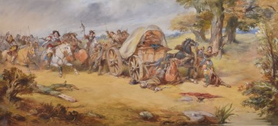 Lot 348 - Charles Cattermole (1832-1900) – Watercolour – Historical battle scene