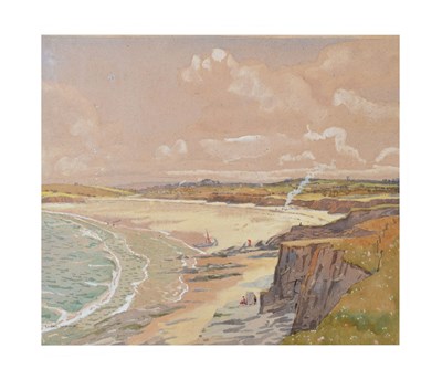 Lot 611 - William Lyons Wilson (British, 1892-1981) - Watercolour – Coastal scene