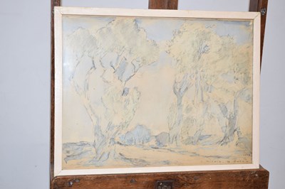 Lot 567 - James Beattie Michie (1891-1959) – Pencil and wash – Study of trees
